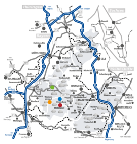 Anfahrt & Routen: Erlebnis Ochsenkopf im Fichtelgebirge Bayern