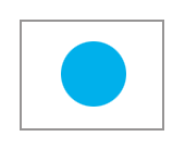 Markierung Jägersteig Wanderweg: Blauer Kreis auf weißem Grund.